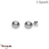 Boucles d'oreilles SPARK With EUROPEAN CRYSTALS : Pearls 8 mm - Nuit d'argent