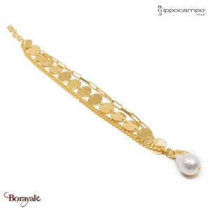 Bracelet Ippocampo Oro Perla  bronze plaqué or jaune IPOP28
