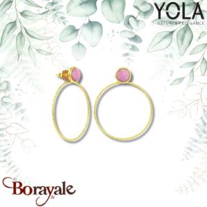 Boucles d'oreilles Rhodonite, Collection: Nature et élégance YOLA