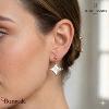 Boucles d'oreilles Nebulia Pierre Lannier BJ26A2211 acier poli de couleur or