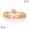 Bracelet Belle mais pas que, Peach Nougat, Perles de miyuki dorées à l'or fin