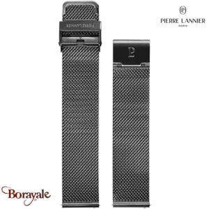 Bracelet de Montre Pierre Lannier Acier milanais noir 20 mm
