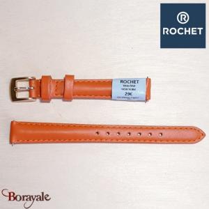 Bracelet de montre Rochet , New York de couleur : orange, 12 mm