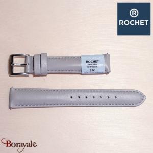 Bracelet de montre Rochet , New York de couleur : gris, 16 mm