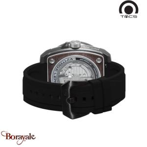 Bracelet de montre Tacs Watch caoutchouc noir FKM 24 mm – Style AVL II Homme