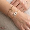 Bracelet Ovalia Pierre Lannier BJ28A1211 acier poli de couleur or