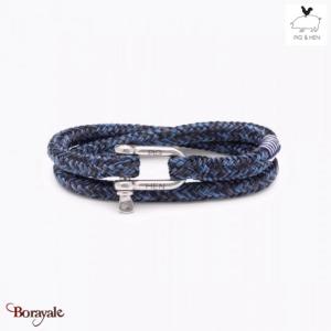 Bracelet PIG & HEN Salty Steve Bleu Marine - Violet Bleu - Gris Ardoise Acier Ta