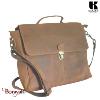 Cartable Serviette KASZER collection Nevada Marron naturel clair touché velours