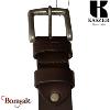 Ceinture Kaszer Indiana en cuir de buffle pleine fleur marron foncé ciré