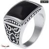 Chevalière Apollon acier et onyx Homme  IH-120-62