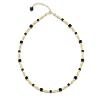 Collier Spark Rose cristal autrichien sur argent doré G0383N