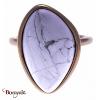 Bague Yola Nature Galet Acier plaqué IP rose IG-142-54