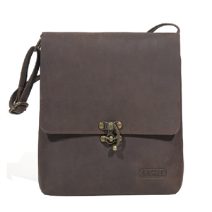 Sac bandoulière Kaszer collection Kansas en cuir de buffle marron 20136-C6
