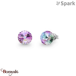 Boucles d'oreilles SPARK With EUROPEAN CRYSTALS : Sweet Candy 8mm - Vitrail Lig