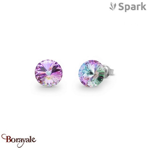 Boucles d'oreilles SPARK With EUROPEAN CRYSTALS  : Sweet Candy 8mm - Vitrail Lig
