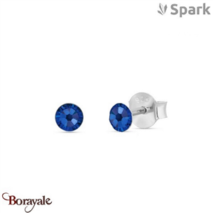 Boucles d'oreilles SPARK With EUROPEAN CRYSTALS  : Dotty - Bleu capri