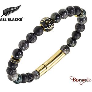 Bracelet All Blacks bijoux Homme rang de perles 682416