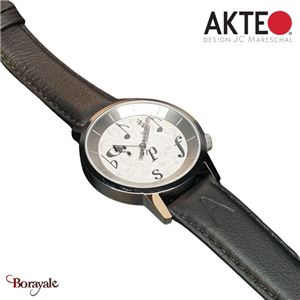Montre AKTEO Art - Musique Flute 38 mm argent ronde AMu18