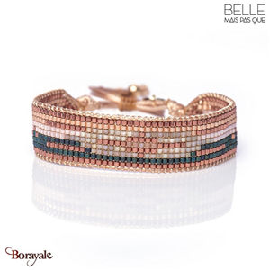 Bracelet Belle mais pas que, Mexican Pink, Perles de miyuki dorées à l'or fin