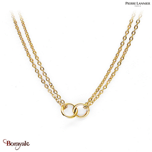 Collier Pierre Lannier Séduction acier doré sans nickel BJ02A4201