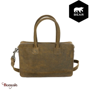 Sac à main mini Bear Design en Cuir de vachette brut Brut Collection : brut