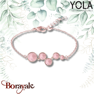 Bracelet Quartz rose, Collection: Nature et élégance YOLA