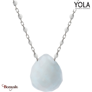 Collier Géode de pierre de lune Collection Nature et élégance YOLA NATURE