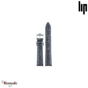 Bracelet de montre Lip Gris croco 18 mm Code ean: 3389556754047 LIP-675404