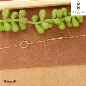 Bracelet en Acier doré inoxydable  Merveilles du monde