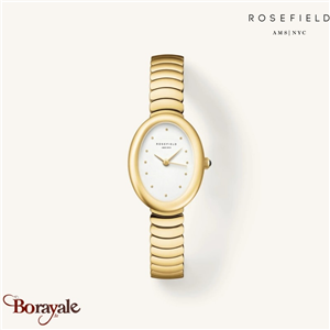 Montre Rosefield Oval Or Blanc Femme OVWGSG-OV19