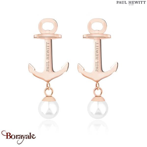 Boucles d'oreilles Paul Hewitt Anchor acier plaqué or rose PH-ER-ND-R-P