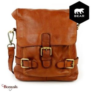 Besace BEAR Cow Lavato Cognac MJ1830