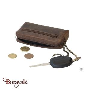 Porte monnaie - clés Kaszer collection Oregon en cuir de vachette brut 500304-MC