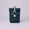 Sac à dos Sandqvist Urban Outdoor, Ilon 14/18L Vert foncé avec cuir naturel SQA1