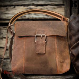 Sac bandoulière KASZER collection Kansas marron naturel foncé 20325-C6