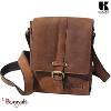 Sac bandoulière KASZER collection Nevada Marron naturel clair touché velours 208
