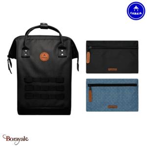 Sac à dos medium + 2 poches avants CABAIA Adventurer Berlin Polyester Tressé