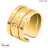Bague Pierre Lannier Echo acier doré sans nickel BJ10A7203