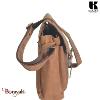 Besace Gibecière KASZER collection Nevada Marron naturel clair touché velours 20