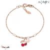 Bracelet Collection : Baiser, Argent Rose Amen Bijoux BRMPCIRR