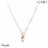 Collier Collection : Couture , Argent Rose Amen Bijoux CLPECURR