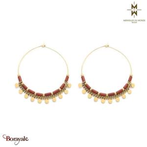 Boucles d'oreilles en Acier doré Merveilles du monde