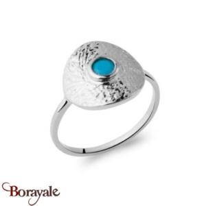 Bague argent 925° rhodié Borayale Collection : Turquoise Taille : 52