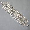 Bracelet, manchette 5 rangs Plaqué argent fin 925° KARINE SULTAN B50016-40