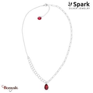 Collier SPARK Silver Jewelry : Baroque - Rouge