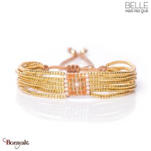 Bracelet Belle mais pas que, Peach Nougat, Perles de miyuki dorées à l'or fin