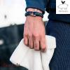 Bracelet PIG & HEN Gorgeous George Bleu Marine Acier Taille : XL (21cm)