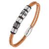 Bracelet All Blacks bijoux Homme acier et cuir 682348