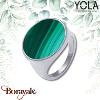 Bague Yola Nature Cabochon Acier poli IH-165-52