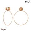 Boucles d'oreilles Yola Nature Nature et élégance Acier plaqué IP rose IK-555